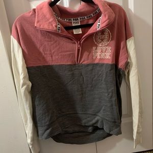 PINK Quarter Zip Crewneck